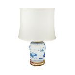 A porcelain table lamp 20th century h. 37 cm.