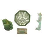 A jadeite lot (4) Oriental manufacture, 20th century