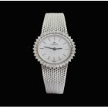 A Lorenz 18kt white gold lady watch 1950/60ies peso 49,6 gr.