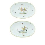 A pair of dishes Meissen, XVIII Sec. 20,5x13,5 cm.