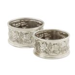 A pair of Brandimarte silver coasters Florence, 20th century 5,5x10 cm.