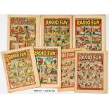 Radio Fun Comics (1938-46) No 1 [gd], 21, 24, 25, 31-33, 47, 57, 60, 72, 81, 117, 122,