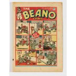 Beano No 71 (1939). First wartime reference cover story - Big Eggo's feathers used for blackout!