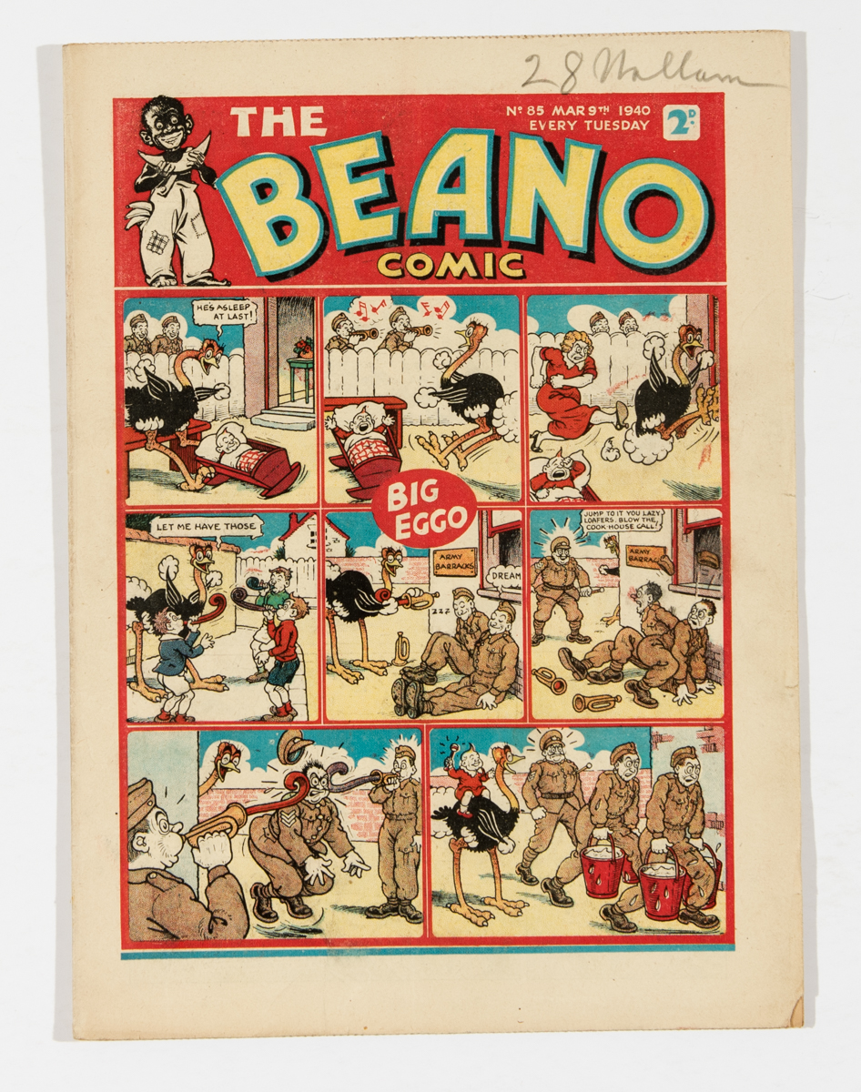 Beano No 85 (1940). Propaganda war issue. Bright fresh cover with small lower corner piece