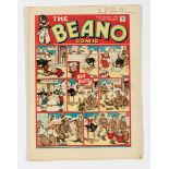 Beano No 85 (1940). Propaganda war issue. Bright fresh cover with small lower corner piece