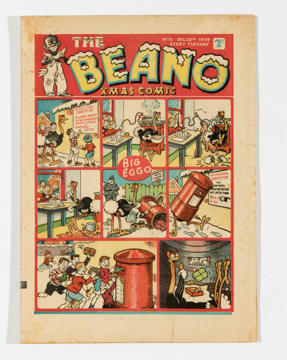 Beano No 75 (Dec 30 1939) 'Xmas Comic'. Bright covers, cream pages, some margin tears [vg] Comic /