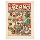 Beano 112 (1940). Propaganda war issue. Deep Down Daddy Neptune gets Addie and Musso for target