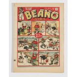 Beano comic No 76 New Year (1940). Lord Snooty traps a Nazi sub. Propaganda war issue. Bright