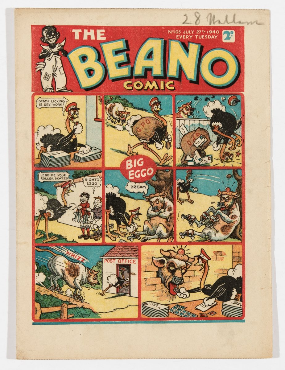 Beano 105 (1940). Propaganda war issue. With 'Down with Lord Haw Haw!' Bright covers, cream pages [