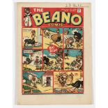 Beano 105 (1940). Propaganda war issue. With 'Down with Lord Haw Haw!' Bright covers, cream pages [