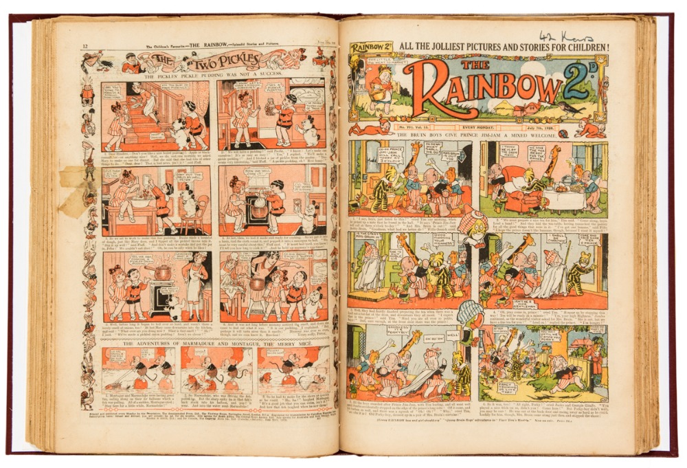 Rainbow (1928) 725-776 Xmas. Complete year in bound volume. Starring Tiger Tim and The Bruin Boys