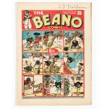 Beano 115 (1940). Propaganda war issue. Bright cover, eight central pages missing (leaving 12 out of