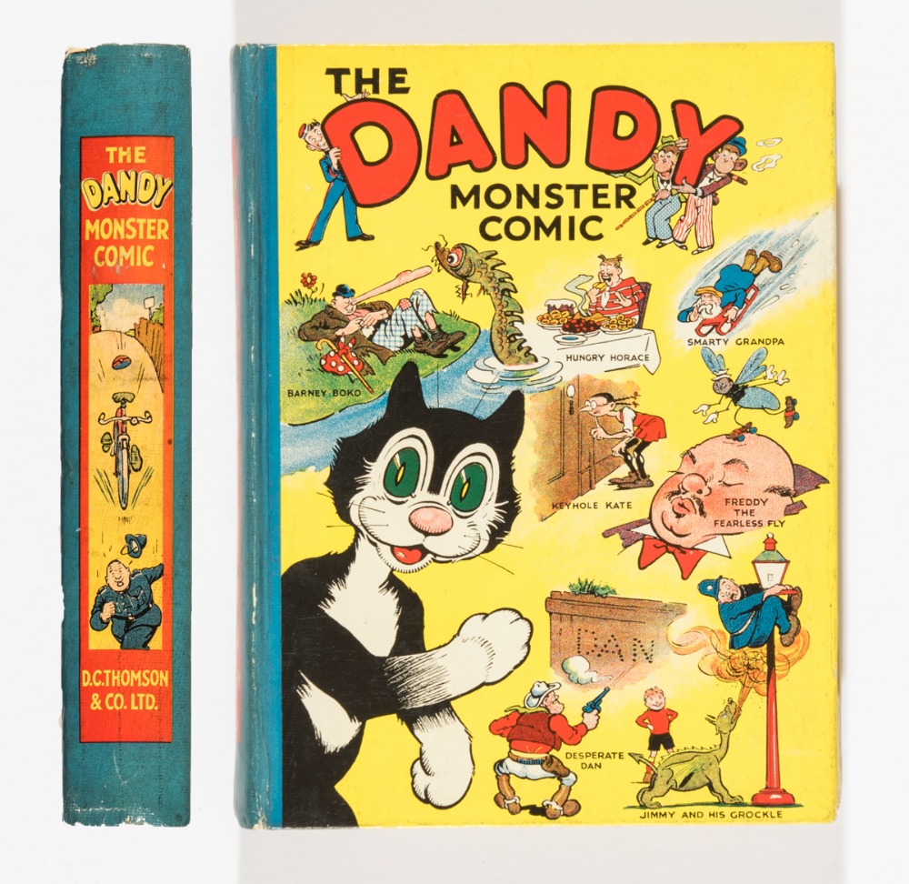 Dandy Monster Comic 1 (1939). Korky introduces Desperate Dan, Keyhole Kate and all the Dandy