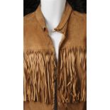 The Beatles / Paul McCartney: worn and owned brown fringed leather jacket.