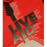 Live Aid: poster JFK Stadium, Philadelphia, 1985 BACK, ABC Radio Networks poster