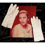 Joan Fontaine (1917-2013) American Actress, pair of personally owned and worn white gloves with an