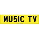 MU51C TV Registration plate on retention certificate. This U.K registration plate personifies MTV