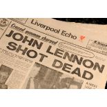 The Beatles: Liverpool Echo 'John Lennon Shot Dead', 1980.