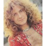 Led Zeppelin/Robert Plant: colour poster of a young Robert Plant signed in blue fountain pen to