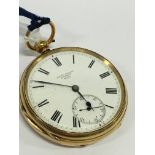 A 19th century 18 carat gold cased pocket watch with secondary dial inscribed Robert Crook, London,