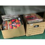 Two boxes containing a large quantity of American Science Fiction and other magazines.