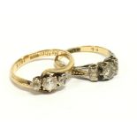 Two 18 carat gold rings (5.8 grams).
