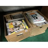 Two boxes containing a large quantity of various Science Fiction and other TV Zone magazines