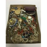 A box containing a quantity of costume jewellery.