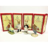 Four various Royal Doulton china Bunnykins figures: Gardener, Mother's Day, Nurse and Doctor.