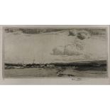 Leslie Moffatt Ward (1888-1978): Mounted signed etching; Poole from Beacon hill,