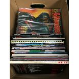 A box containing a quantity of various Science Fiction related magazines.