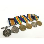 Six various WWI General Service medals.
