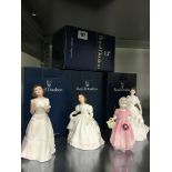 A Royal Doulton china figure: Welcome together with three others: Amanda,