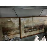E. Bruce: A pair of framed and glazed watercolours; Mountain Scenes.
