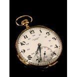 An 18 carat gold cased Zenith chronometer pocket watch.