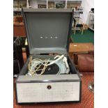 A mid 20th century Bush portable electric record player.