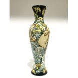 HIPPOPOTAMUS: A slender signed Moorcroft Pottery vase by Kerry Goodwin,