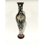 DIBDEN DAISY: A tall slender Limited Edition 46/150 signed Moorcroft Pottery vase by Rachel Bishop