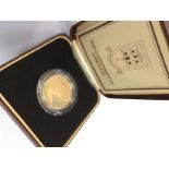 A Government of Gibraltar 1980 gold £50 proof coin.