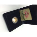 A Royal Mint issue Limited Edition Guernsey 1981 £1 gold proof coin in original case.