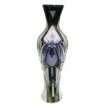 GOTHAM IRIS: A Numbered Edition signed Moorcroft Pottery vase by Rachel Bishop, 2014 (20.5cm high).