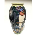 SWALLOWS: A large Limited Edition 498/500 Moorcroft Pottery vase by Rachel Bishop (24cm high).