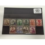 Germany 1935 SG585-594 Welfare set used. Cat £75.