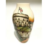 THE ROUND TOWER: A Numbered Edition signed Moorcroft Pottery vase by Kerry Goodwin depicting