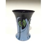 CINCO BLUE: A Moorcroft Pottery vase by Nicola Slaney (15.5cm high).