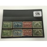 Germany 1924-7 SG376-379. Mtd Mint and used sets. Cat £160.