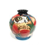 BOOBOOK OWL: A Limited Edition 135/150 signed Moorcroft Pottery vase by Vicky Lovatt (10.5cm high).