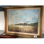 Kenneth Martin: Signed oil on board "The Windmill".