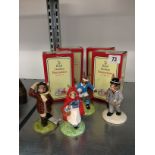 A collection of four Royal Doulton Bunnykins china figures: Little Red Riding Hood,