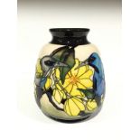 SHINING HONEYCREEPERS: A Limited Edition 21/60 signed Moorcroft Pottery vase by Vicky Lovatt from